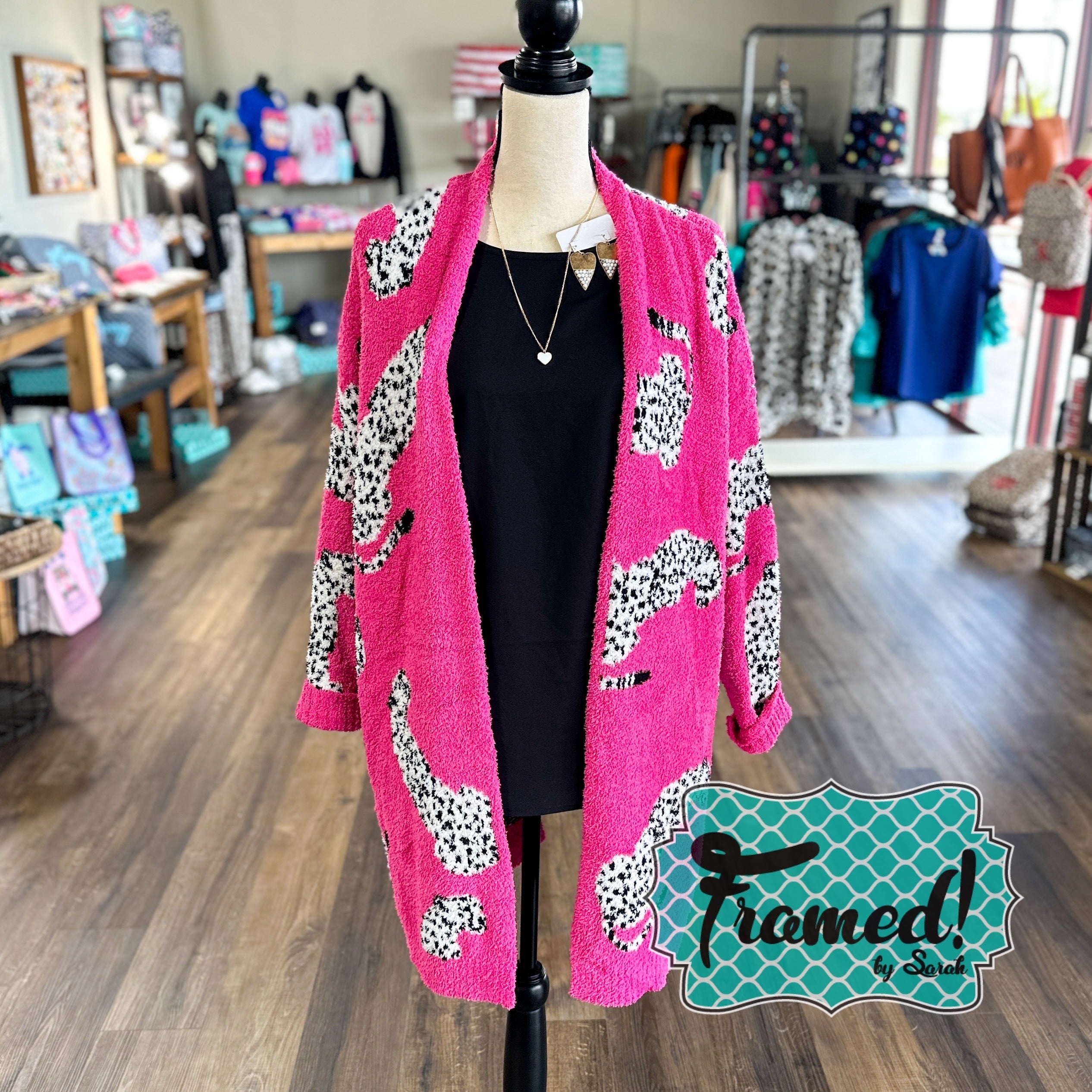 Pink Wild About It Leopard Cardigan