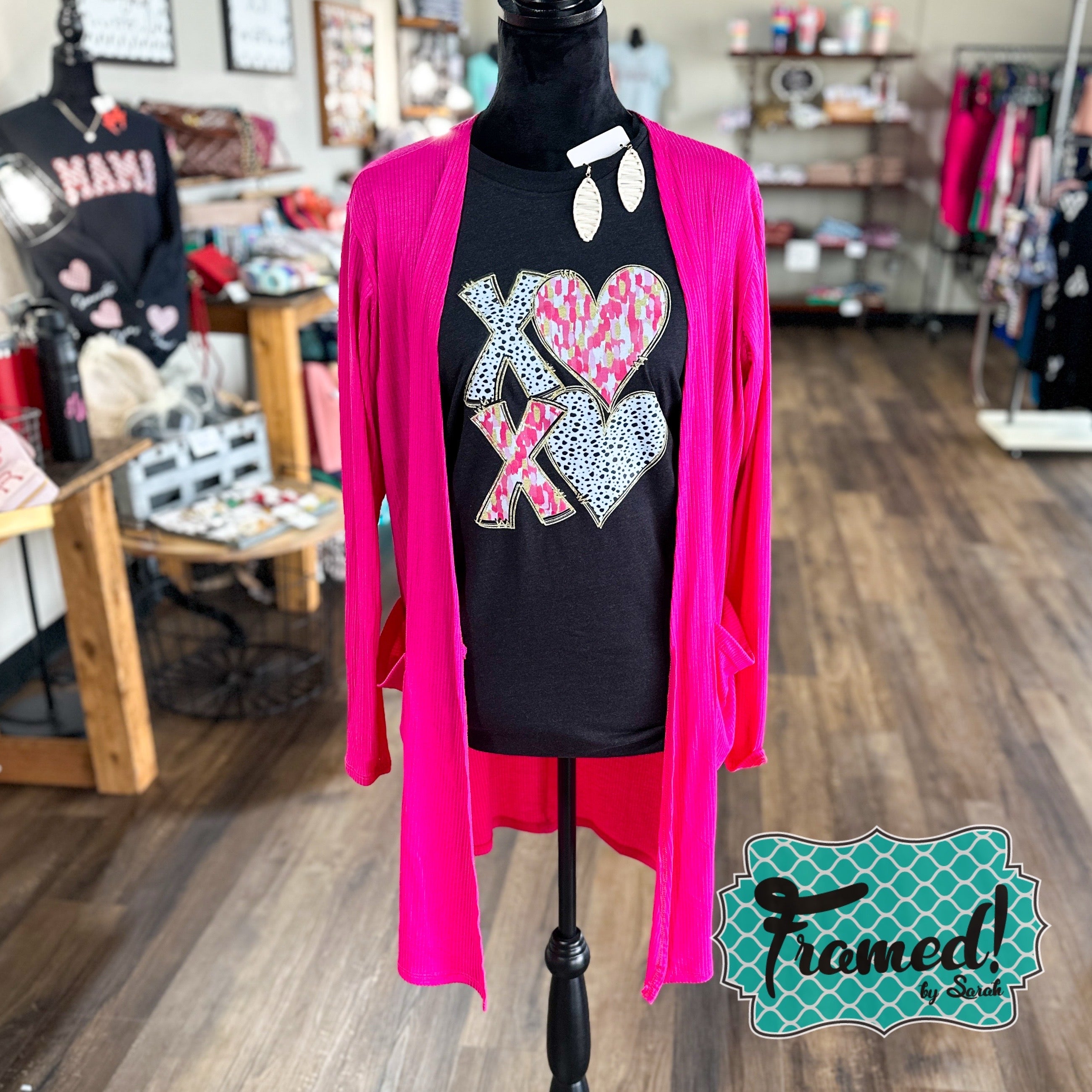 Bright Pink Sweetheart Cardigan