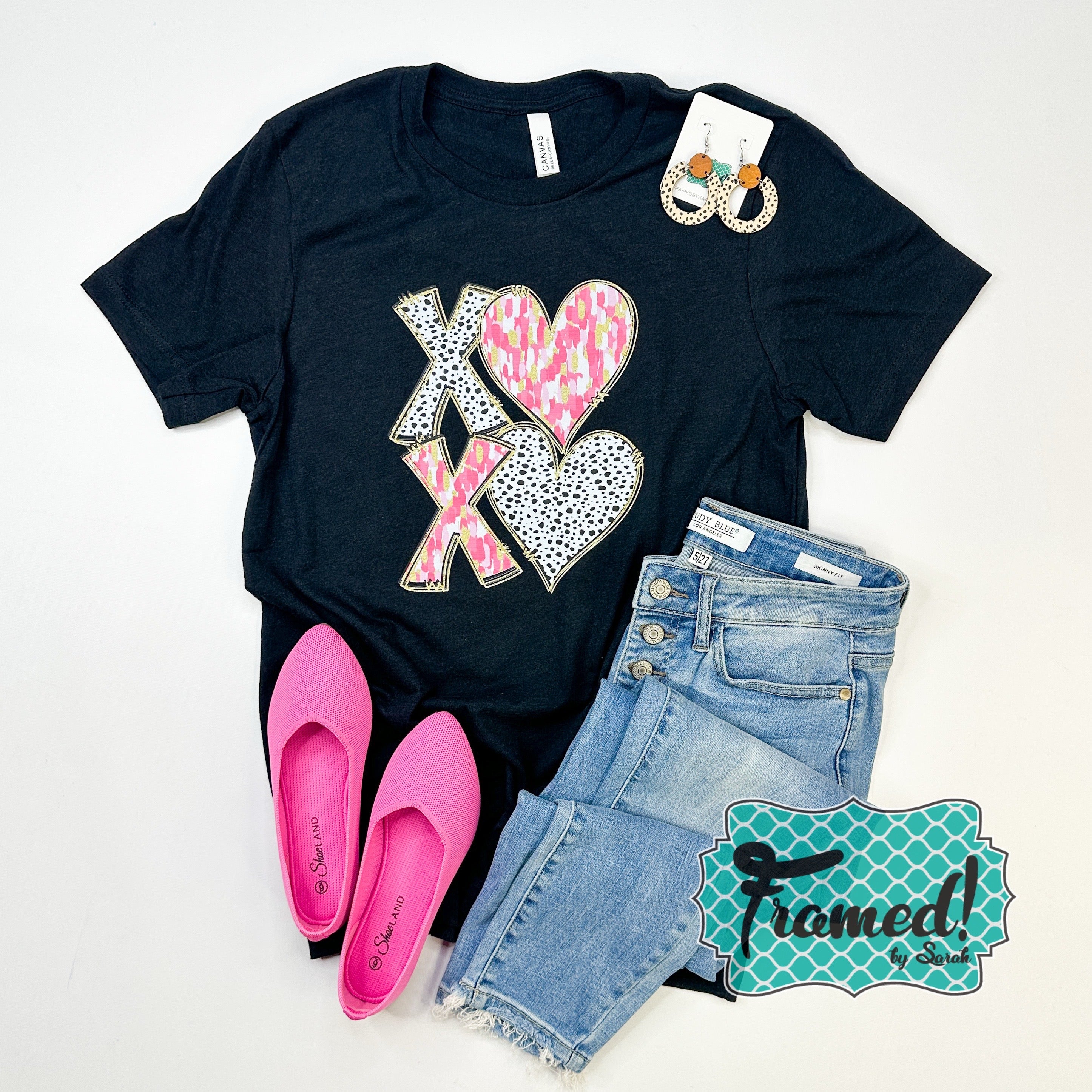 'XOXO' Spotted Heart Graphic Tee