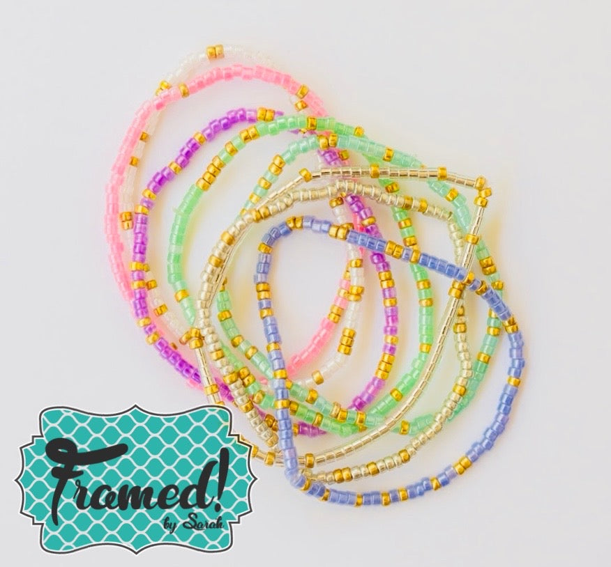 Pastel Thin Bracelet Stack