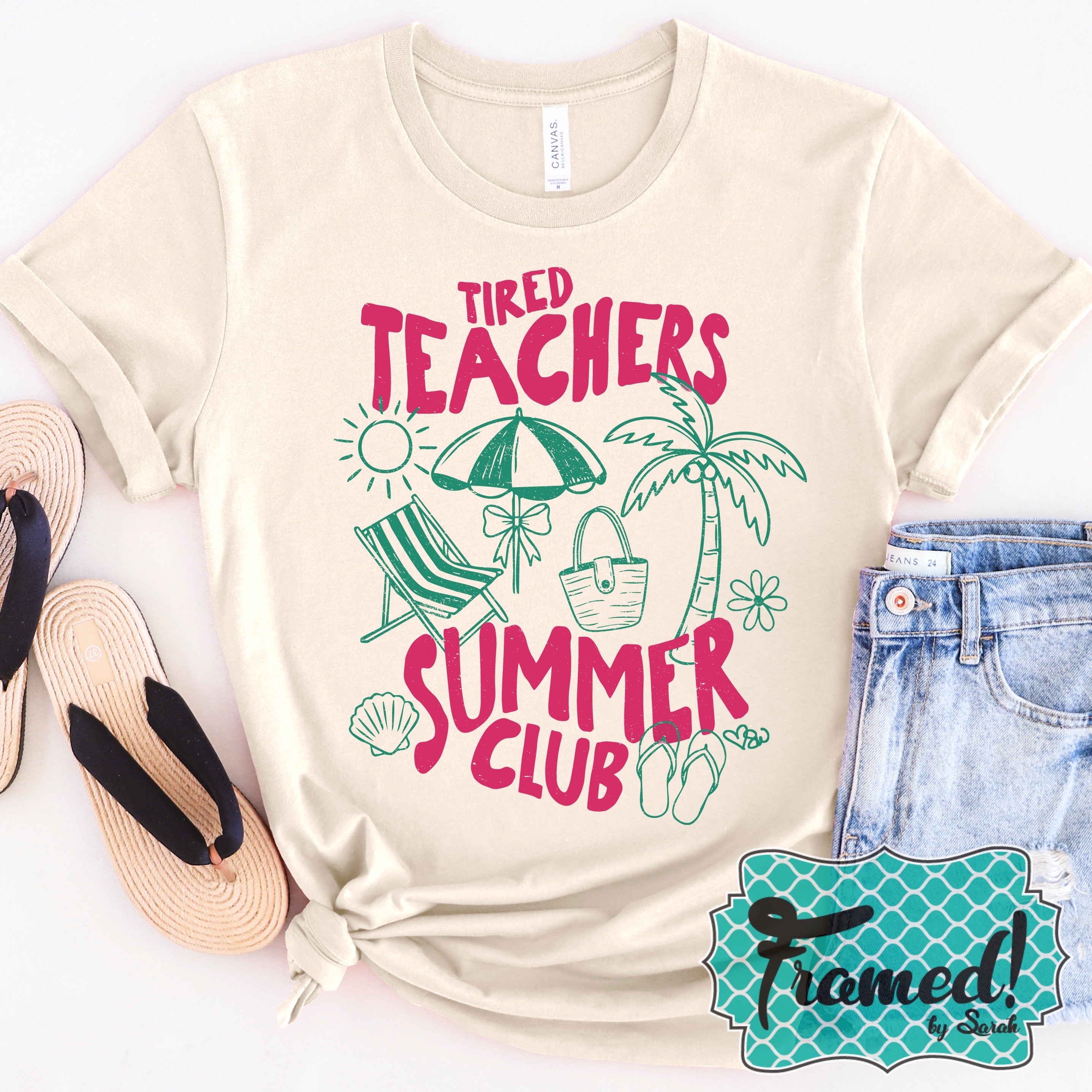 Tired Teacher Summer Club Graphic Tee