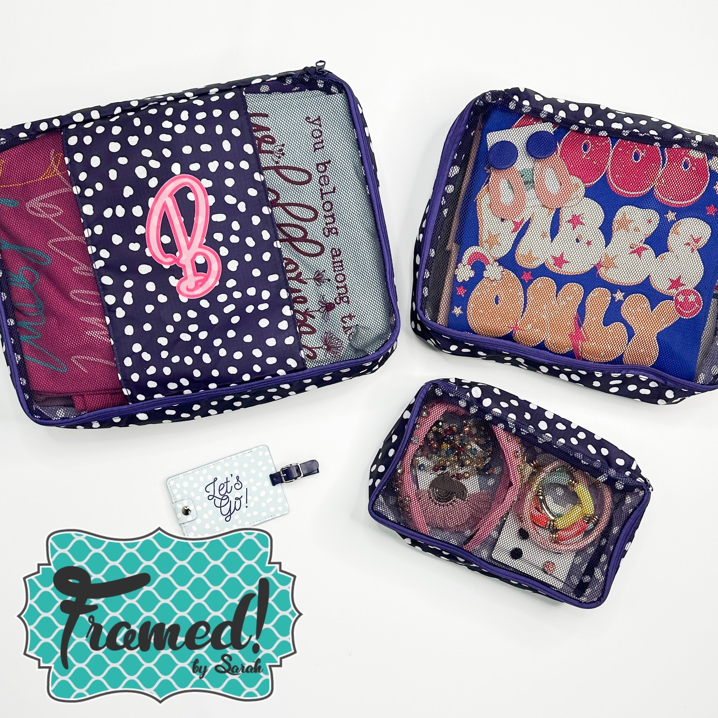 Set of 3 Printed Packing Cubes