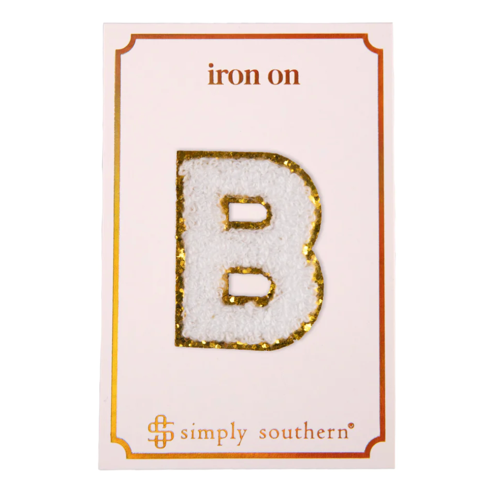 Iron-On Initial Chenille Patches