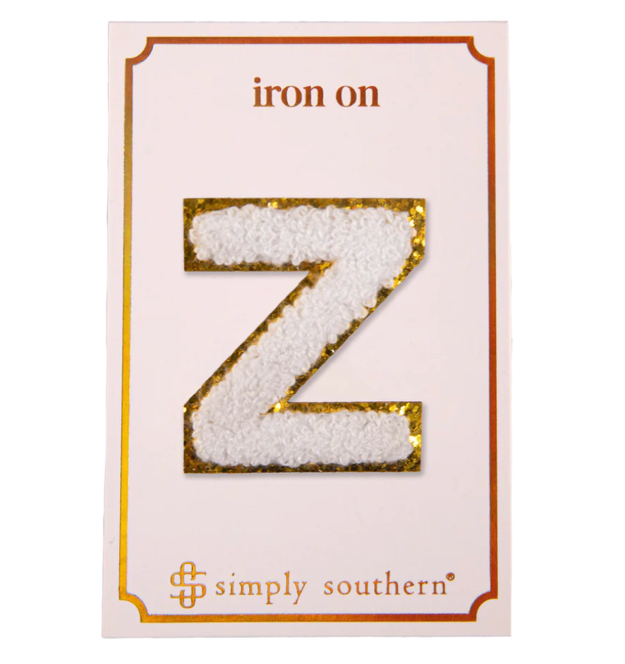 Iron-On Initial Chenille Patches