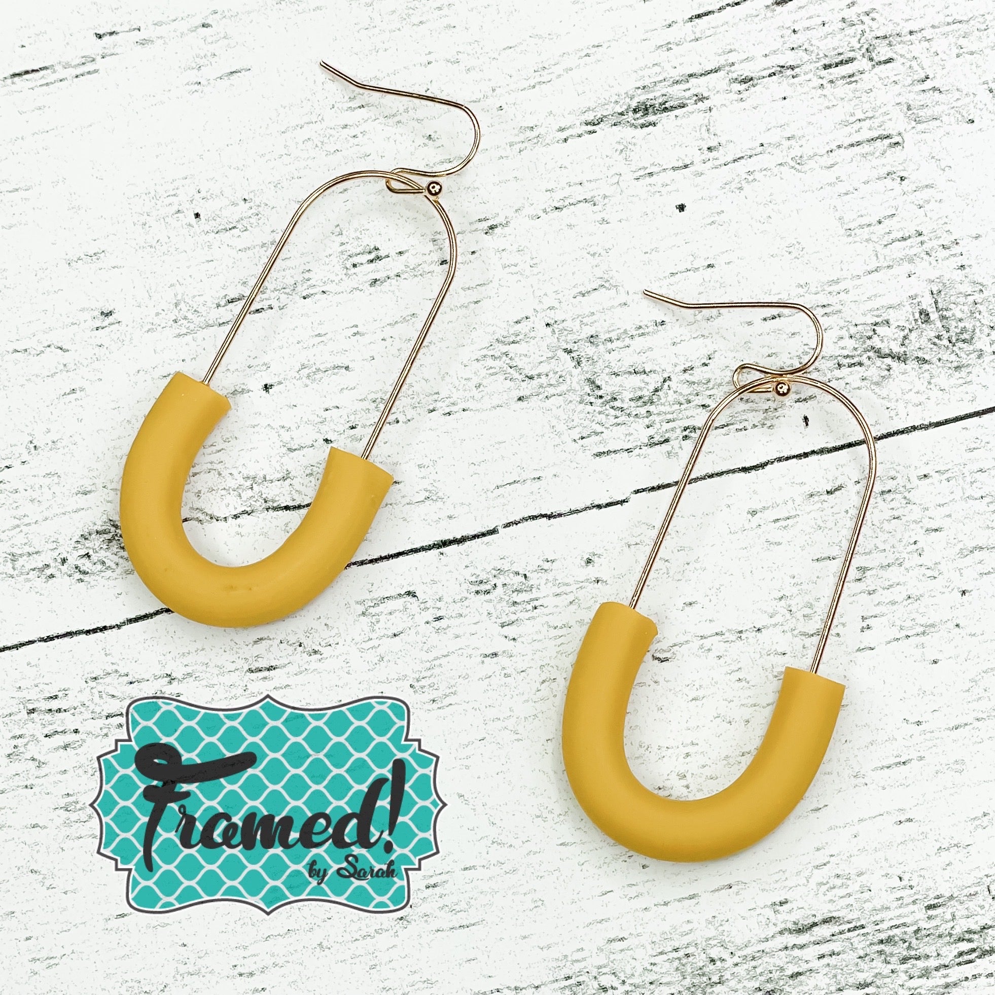 Mustard Loop Earrings