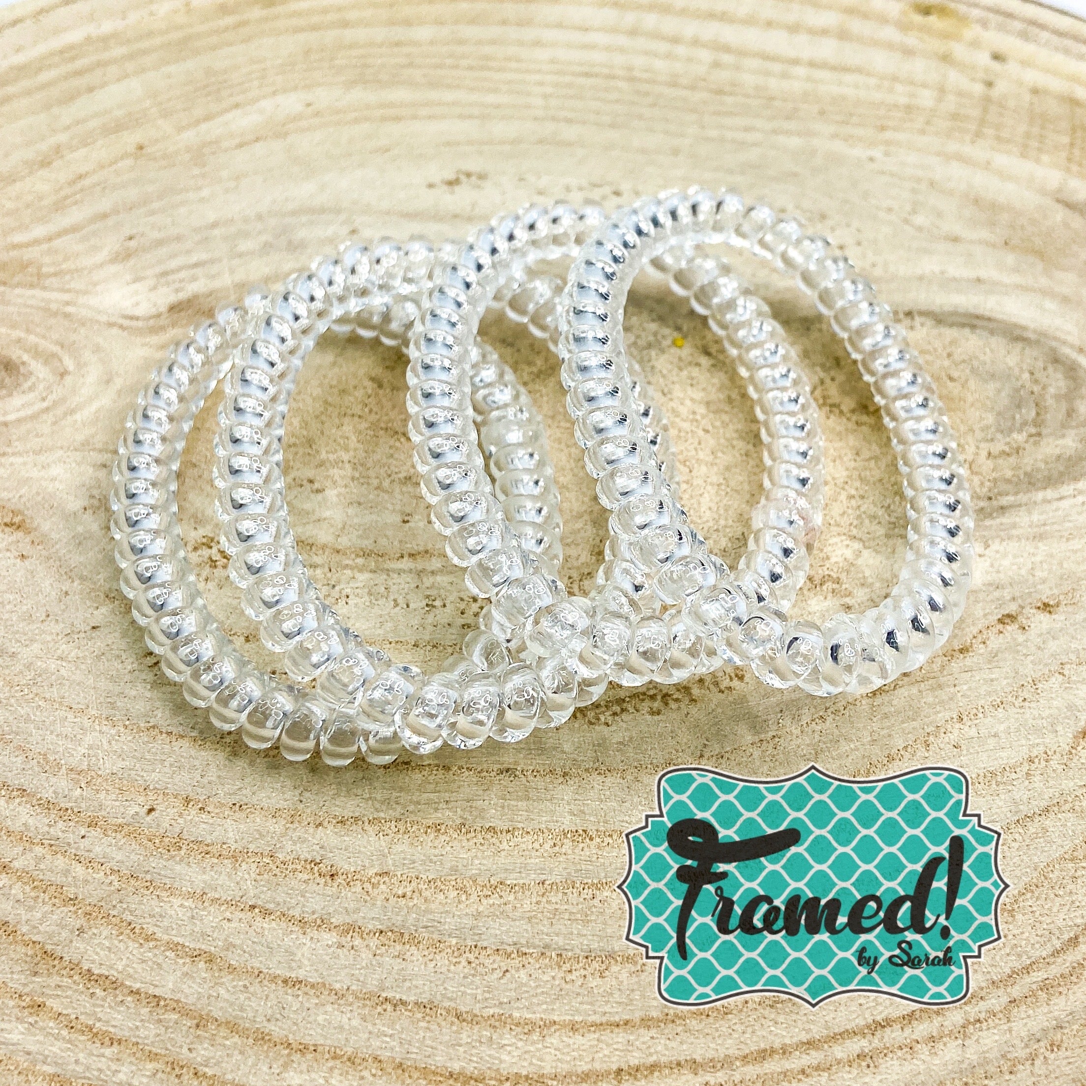 Set of 4 Clear Hair Coils