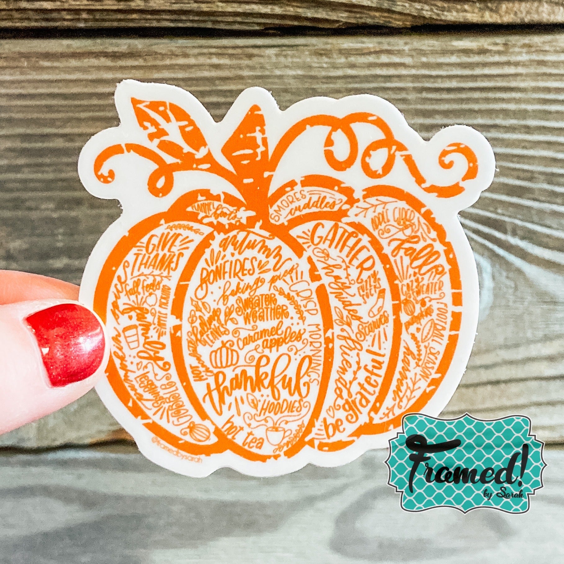 Thankful Pumpkin Sticker
