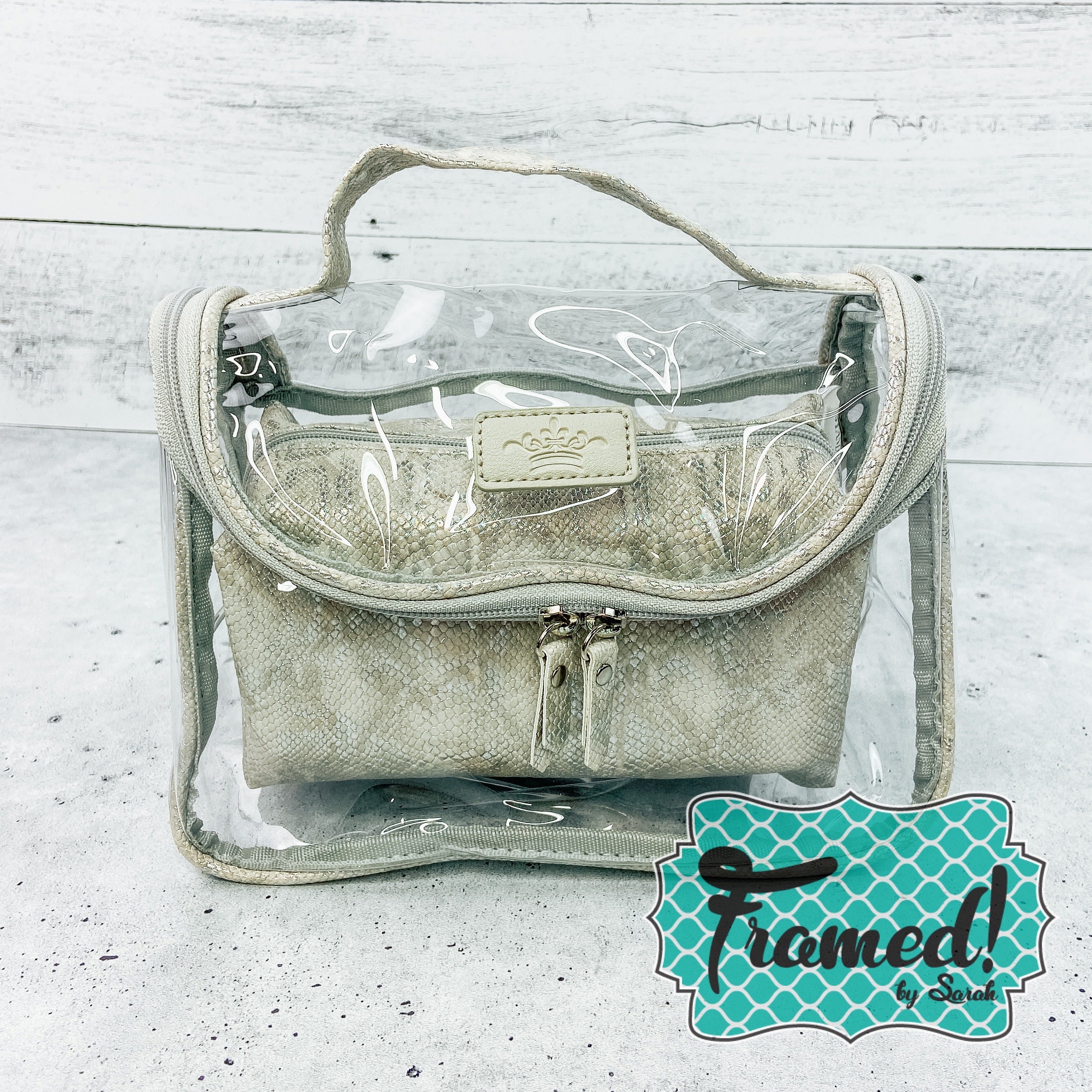 Silver Cosmetic Travel Bag